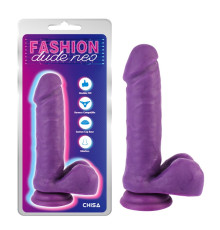 Фаллоимитатор на присоске Dual Density Cock Dildo Purple 7.6