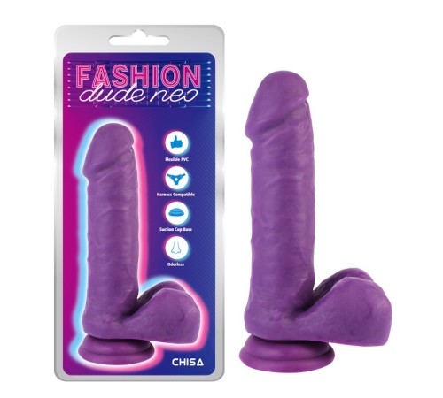 Фаллоимитатор на присоске Dual Density Cock Dildo Purple 7.6