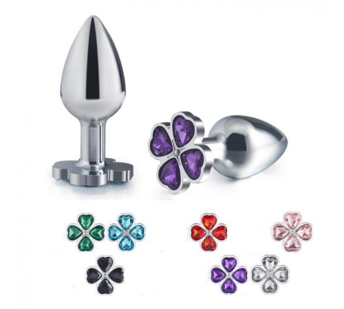 особиста пробка Metal Clover Butt Plug Jewelry Small Clear