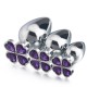 Задня пробка Metal Clover Butt Plug Jewelry Small Purple