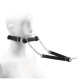 Кляп-трензель с цепным поводком Mouth Gag with Lead Role Play Horse Bridle Bondage