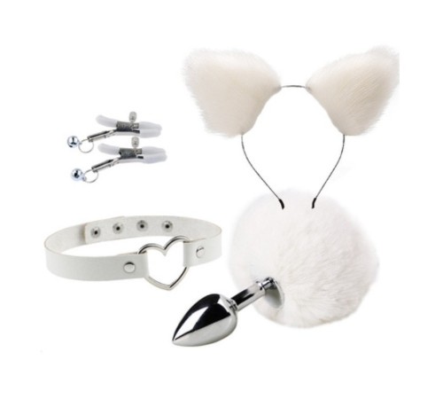 Набор для уальных игр для пар Bondage Toys Kit White