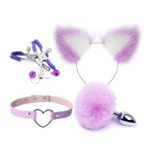 Набор для уальных игр для пар Bondage Toys Kit Purple