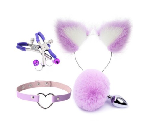 Набор для уальных игр для пар Bondage Toys Kit Purple