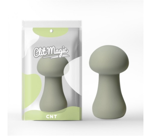 Вибростимулятор для женщин 3D Design Mushroom Gray Green