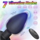 Задня пробка с пультом управления Led Rainbow Light Plug Black