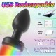 Задня пробка с пультом управления Led Rainbow Light Plug Black