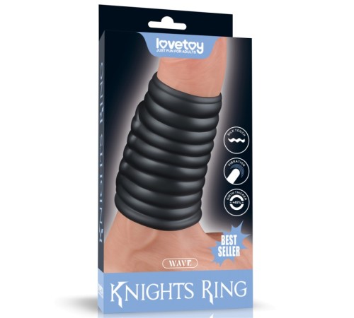 Насадка на пенис Vibrating Wave Knights Ring Black