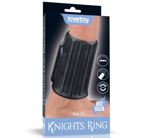 Насадка на пенис Vibrating Ridge Knights Ring Black