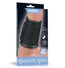 Насадка на пенис Vibrating Drip Knights Ring Black