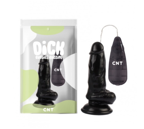 Масажер на присоске с пультом управления Vibrating Beginner Dildo Black 6.0