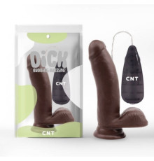 Масажер на присоске с пультом управления Stud Realistic Vibrator Brown 6.7