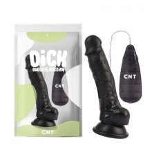 Масажер на присоске с пультом управления Super Realistic Vibrating Dildo Black