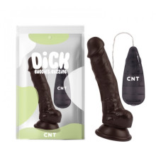 Масажер на присоске с пультом управления Super Realistic Vibrating Dildo Brown