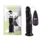 Масажер на присоске с пультом управления Stud Realistic Vibrating Dong Black 8.4