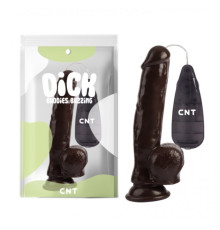 Масажер на присоске с пультом Stud Realistic Vibrating Dong Brown 8.2