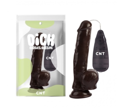 Масажер на присоске с пультом Stud Realistic Vibrating Dong Brown 8.2