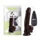 Масажер на присоске с пультом Stud Realistic Vibrating Dong Brown 8.2