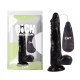 Масажер на присоске с пультом управления Vibrating Beginner Dildo Black 8.5