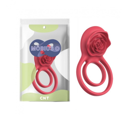 чоловіче кольцо с Масажером Rose Dual Power Ring Red