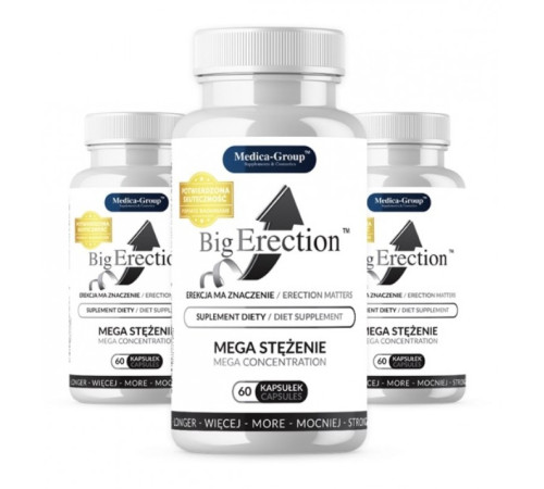 Капсулы для стояня и эрекции BigErection Capsules, 3x60шт