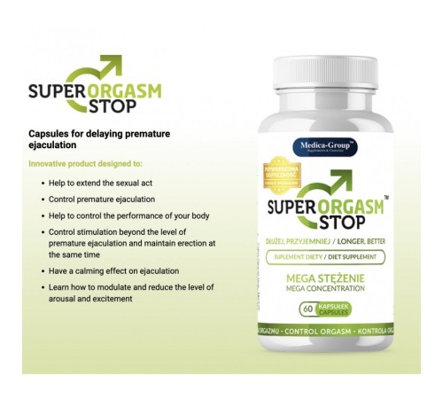 Препарат для отсрочки эякуляции Super кульмінація Stop Capsules, 3x60шт