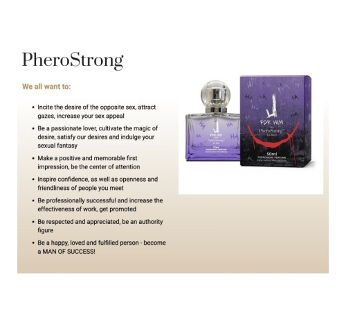 Духи с феромонами PheroStrong pheromone J for Him, 50мл