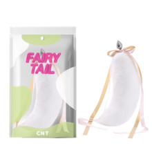 особиста пробка с меховым хвостом Detachable Fluffy Fox Tail Plug Snow White 18.5