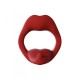 чоловіче кольцо с вибрацией Licking Tongue Power Ring Red