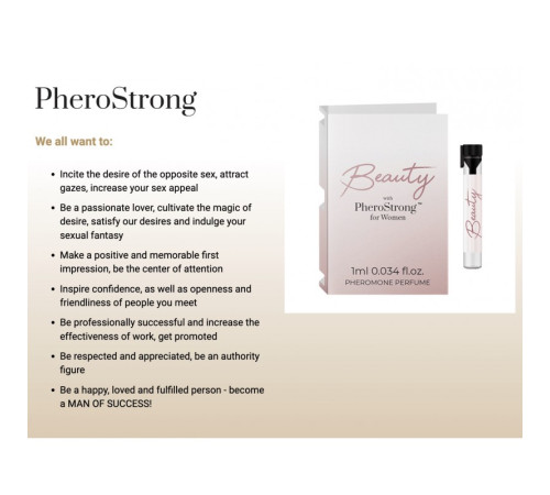 Духи с феромонами PheroStrong pheromone Beauty for Women, 1мл