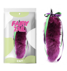 особиста пробка с пушистым хвостом Detachable Fluffy Fox Tail Plug Purple 18.5