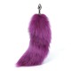 особиста пробка с пушистым хвостом Detachable Fluffy Fox Tail Plug Purple 18.5