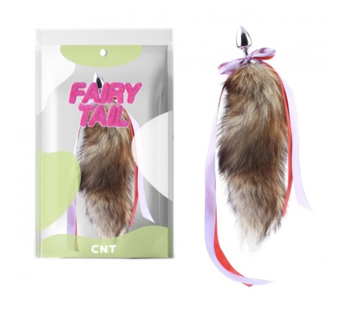 особиста пробка с пушистым хвостом Fluffy Fox Tail Plug Brown 16.5