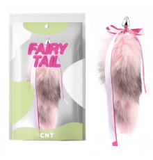 особиста пробка с пушистым хвостом Detachable Fluffy Fox Tail Plug Pink 18.5