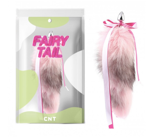 особиста пробка с пушистым хвостом Detachable Fluffy Fox Tail Plug Pink 18.5