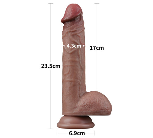 Фаллоимитатор с венами Dual Layered Silicone Cock 9.0