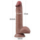 Фаллоимитатор с венами Dual Layered Silicone Cock 9.0