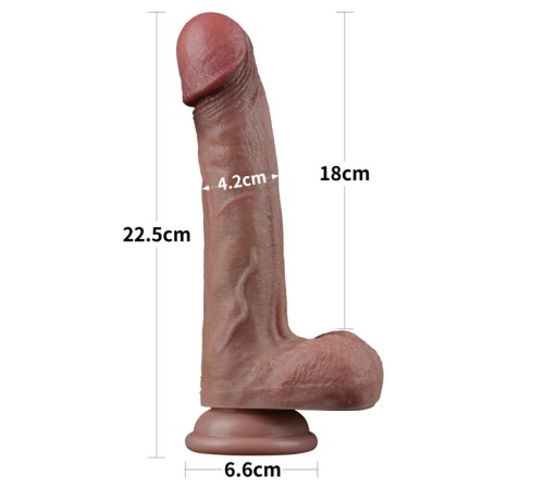 Фаллоимитатор с венами Dual Layered Silicone Cock 9.0