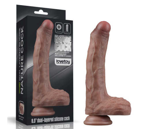 Фаллоимитатор с венами Dual Layered Silicone Cock 8.5