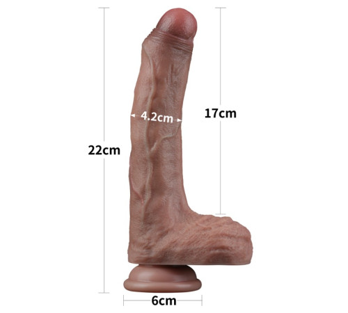 Фаллоимитатор с венами Dual Layered Silicone Cock 8.5