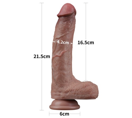 Фаллоимитатор с венами Dual Layered Silicone Cock 8.5