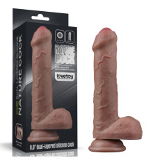 Фаллоимитатор с венами Dual Layered Silicone Cock 8.0