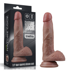 Фаллоимитатор с венами Dual Layered Silicone Cock 7.0