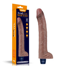 Мультискоростной вибратор Real Softee Rechargeable Silicone Vibrating Dildo 11.0