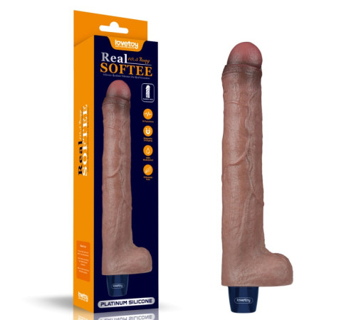 Мультискоростной вибратор Real Softee Rechargeable Silicone Vibrating Dildo 10.5