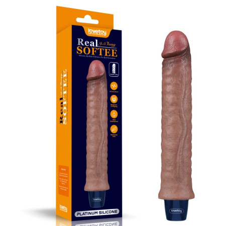 Мультискоростной вибратор Real Softee Rechargeable Silicone Vibrating Dildo 9.5