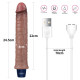 Мультискоростной вибратор Real Softee Rechargeable Silicone Vibrating Dildo 9.5