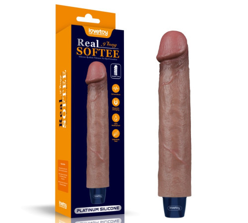 Мультискоростной вибратор Real Softee Rechargeable Silicone Vibrating Dildo 9.0