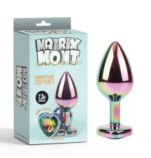 особиста пробка Matrix Mont Rainbow Heart Gem Plug Small