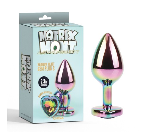 особиста пробка Matrix Mont Rainbow Heart Gem Plug Small